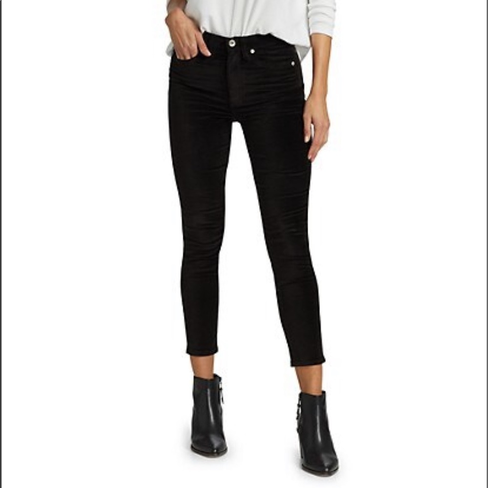Rag & Bone High-Rise Skinny Velvet Pants